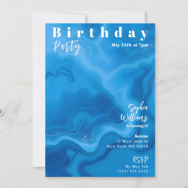 Invitación Portada de la revista Birday Party (Anverso)