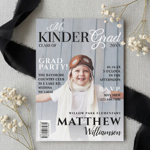 Invitación Portada de la revista Black Photo de Kinder Grad