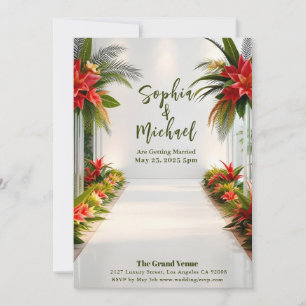 Invitación Portada de la revista boda Tropical