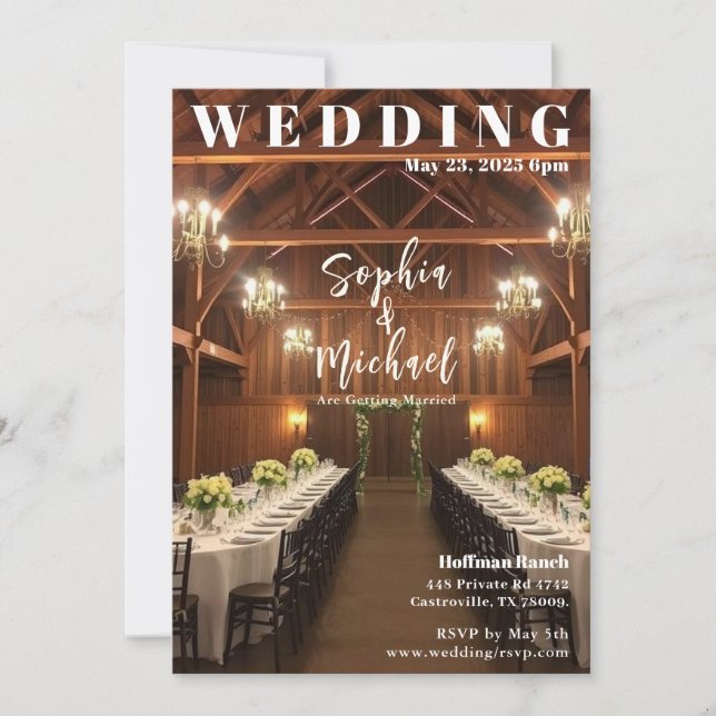 Invitación Portada de la revista Country Wedding (Anverso)