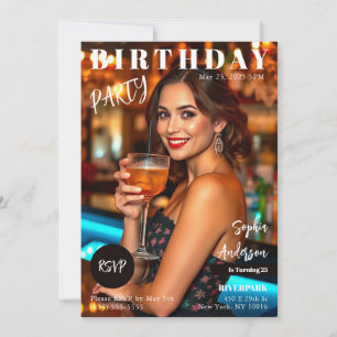 Invitación Portada de la revista Cumpleaños