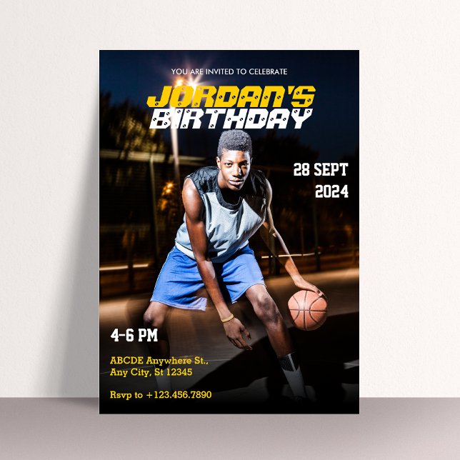 Invitación Portada de la revista de fotos de cumpleaños de de (Subido por el creador)