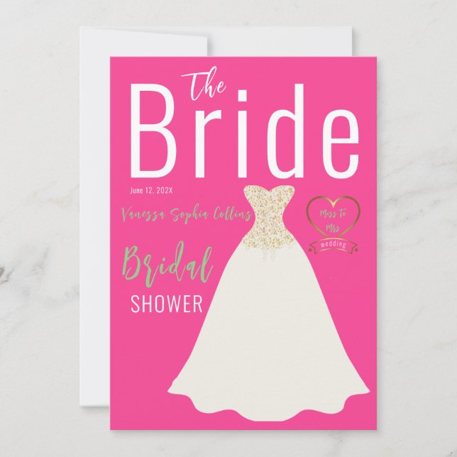 Invitación Portada de la revista Ducha de novias (Anverso)