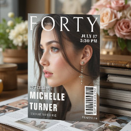 Invitación Portada de la revista Foto 40 Fiesta de cumpleaños