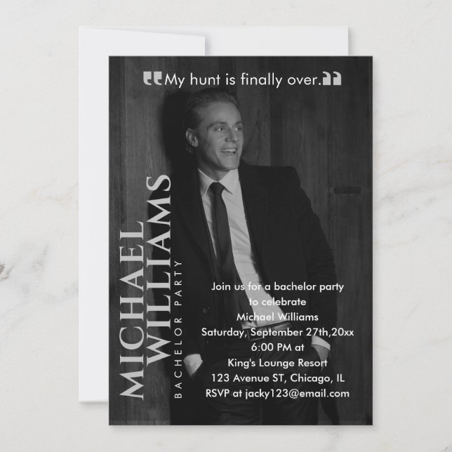 Invitación Portada de la revista Foto del partido de la licen (Anverso)