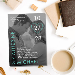 Invitación Portada de la revista Foto oscura Verde Minimalist