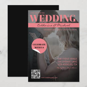 Invitación Portada de la revista Fotografía oscura de moda