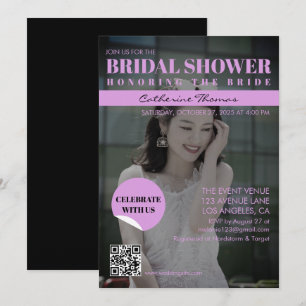 Invitación Portada de la revista Fotografía oscura de moda