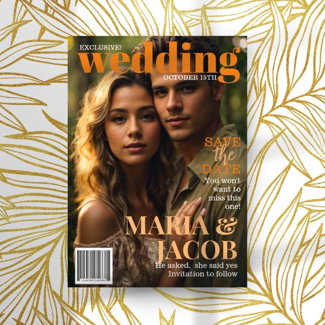 Invitación Portada De La Revista Guardar La Foto De La Fecha (Subido por el creador)