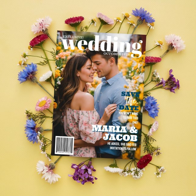 Invitación Portada De La Revista Guardar La Foto De La Fecha (Subido por el creador)