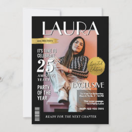 Invitación Portada de la revista Personalizado de cumpleaños 