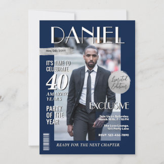 Invitación Portada de la revista Personalizado de cumpleaños 