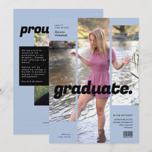 Invitación Portada de la revista simple y moderna