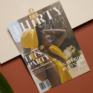 Invitación Portada de la Revista Trendy   Fiesta de Cumpleaño