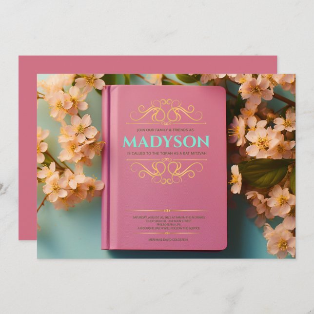 Invitación Portada de libro de historias antiguas en el Fiest (Anverso / Reverso)