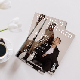 Invitación Portada de Photo Magazine, guardar la fecha