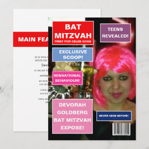 Invitación Portada de Revista de Bat Mitzvah