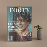 Invitación Portada de revista de moda | 40.º Fiesta de cumple<br><div class="desc">"Prepárate para celebrar tu gran día con los seres queridos - ¡es hora de una fiesta de cumpleaños como ningún otro! Las invitaciones a las fotos temáticas de nuestra portada de la revista añaden una moda y un estilo moderno a su evento, asegurándose de que sea uno a recordar. Personaliza...</div>