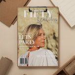Invitación Portada de revista de moda | 50.ª fiesta de cumple<br><div class="desc">"Prepárate para celebrar tu gran día con los seres queridos - ¡es hora de una fiesta de cumpleaños como ningún otro! Las invitaciones a las fotos temáticas de nuestra portada de la revista añaden una moda y un estilo moderno a su evento, asegurándose de que sea uno a recordar. Personaliza...</div>