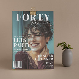 Invitación Portada de revista de moda | Fiesta de cumpleaños 