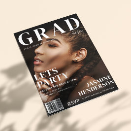 Invitación Portada de Revista de Moda | Fiesta de Graduación