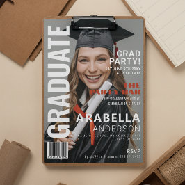 Invitación Portada de Revista Divertida | Fiesta de Graduació