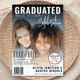 Invitación Portada de Revista | Fiesta de Graduación Conjunta