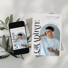 Invitación Portada de revista moderna y elegante | Graduación