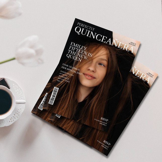 Invitación portada de revista Quinceanera (Subido por el creador)