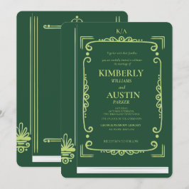 Invitación Portada del libro de cosecha | Boda del tema del l