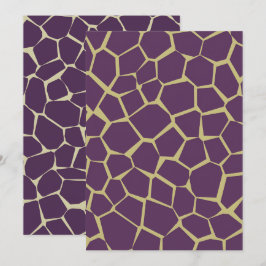 Invitación Portada impresa de guijarros de oro y púrpura impr