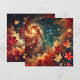 Invitación Portafolios de Nebula Galaxy Imprimible de otoño