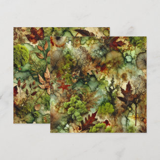 Invitación Portafolios imprimibles para mossy Fall Forest Alc