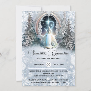 Invitación Portal de nieve encantado de princesa de cuento de