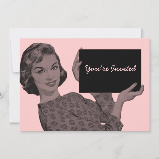 Invitación Portapapeles retro (Anverso)