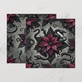 Invitación Portátil de florecientes de poinsettia venenosa im