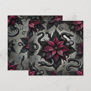 Invitación Portátil de florecientes de poinsettia venenosa im