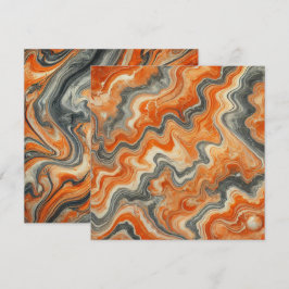 Invitación Portátil impreso de calabaza de calabaza de mármol