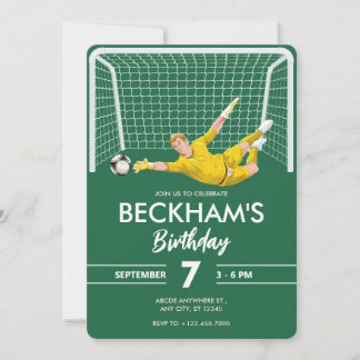 Invitación Portero de fútbol 