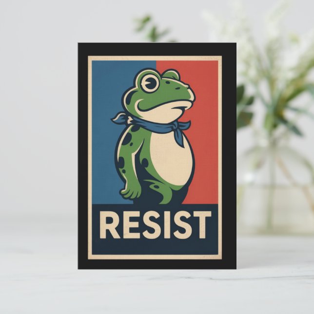 Invitación Portland Frog Protest Anti Ice Resistance I Stand  (Anverso de pie)