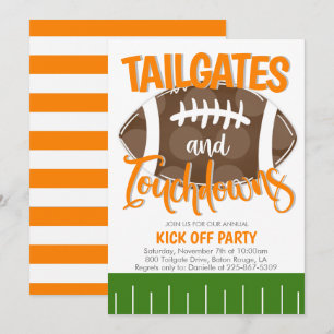 Invitación Portones traseros y touchdowns Fútbol Cualquier co