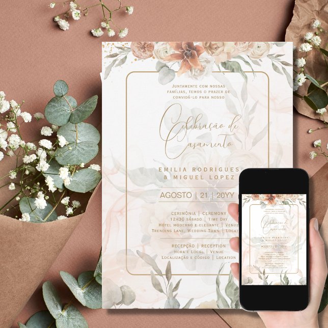 Invitación Portuguso | Casamento Boho Capim dos Pampas (Subido por el creador)