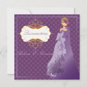 Invitación Pos de princesa/polka de Quinceañera/Quince años