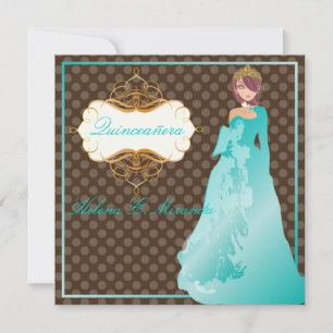 Invitación Pos de princesa/polka de Quinceañera/Quince años