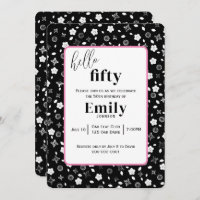 Posada blanca y negra para la fiesta de cumpleaños