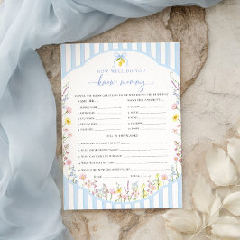 Invitación Posey How Well Do You Know Mommy Game