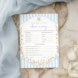 Invitación Posey How Well Do You Know Mommy Game