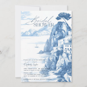 Invitación Positano Amalfi Italia Toile Italiano Ducha de nov