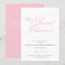 Invitación Posposición de Boda de las segundas oportunidades 