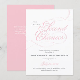 Invitación Posposición de Boda de las segundas oportunidades
